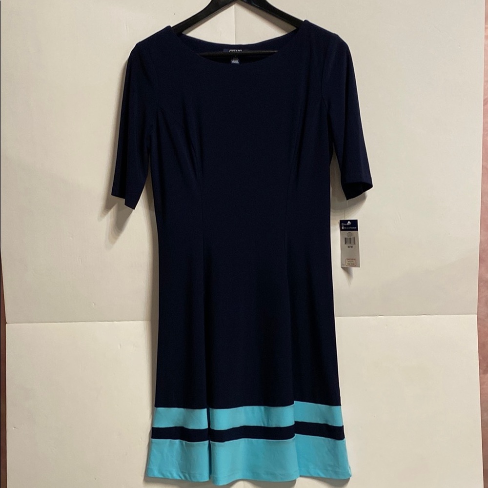 NWT CHAPS Womens 3/4 sleeve dress size M